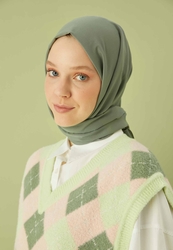 COTTON VISCOSE HIJAB MOLD GREEN