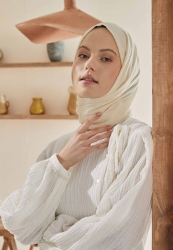 STONE ORGANIC HIJAB ECRU