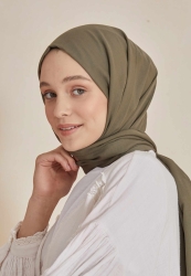 THIN COTTON VOILE HIJAB MILITARY GREEN
