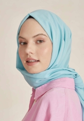 THIN COTTON VOILE HIJAB BABY BLUE
