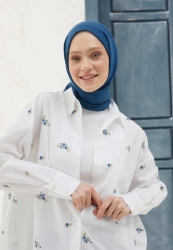 CRINKLE COTTON HIJAB INDIGO