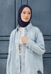 CRINKLE COTTON HIJAB NAVY BLUE CRINKLE COTTON HIJAB NAVY BLUE