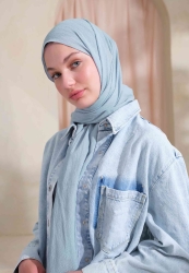 SOFT PAMUK ŞAL AÇIK MAVİ SOFT PAMUK ŞAL AÇIK MAVİ