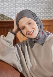 HELENE DESEN EŞARP FÜME