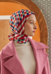PLAID DESEN EŞARP KIRMIZI