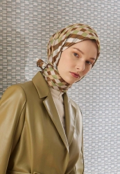 PLAID DESEN EŞARP TOPRAK