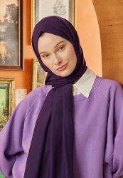 COTTON CRASH HIJAB EGGPLANT PURPLE