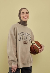 ATHLETIC HIJAB TOZLU KAHVE