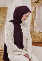 MEDINA SILK HIJAB EGGPLANT PURPLU