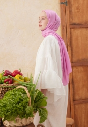 WAVE JACQUARD HIJAB PINK