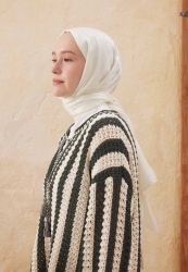 DIAMOND JACQUARD HIJAB OFF WHITE