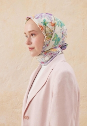 ARYA DESEN PAMUK İPEK EŞARP LAVANTA ARYA DESEN PAMUK İPEK EŞARP LAVANTA