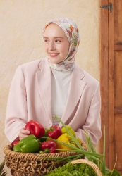 ARYA DESEN PAMUK İPEK EŞARP PASTEL MAVİ ARYA DESEN PAMUK İPEK EŞARP PASTEL MAVİ