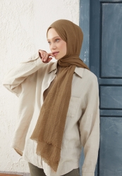 CRINKLE COTTON HIJAB CAMEL