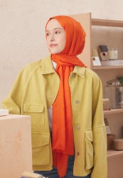 WAVE JACQUARD HIJAB ORANGE