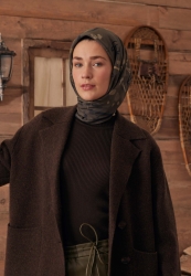 AURA DESEN PAMUK İPEK EŞARP ACI KAHVE AURA DESEN PAMUK İPEK EŞARP ACI KAHVE