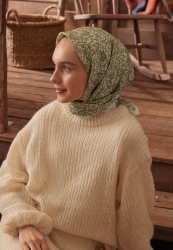 MIA DESEN PAMUK İPEK EŞARP SOFT YEŞİL MIA DESEN PAMUK İPEK EŞARP SOFT YEŞİL