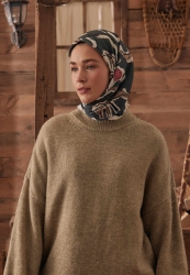 ASPEN DESEN PAMUK İPEK EŞARP KOYU GRI ASPEN DESEN PAMUK İPEK EŞARP KOYU GRI