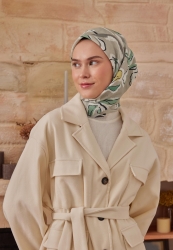 ASPEN DESEN PAMUK İPEK EŞARP NATUREL BEJ ASPEN DESEN PAMUK İPEK EŞARP NATUREL BEJ