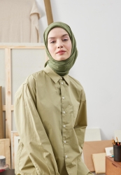 BAMBOO SQUARE SCARF KHAKI