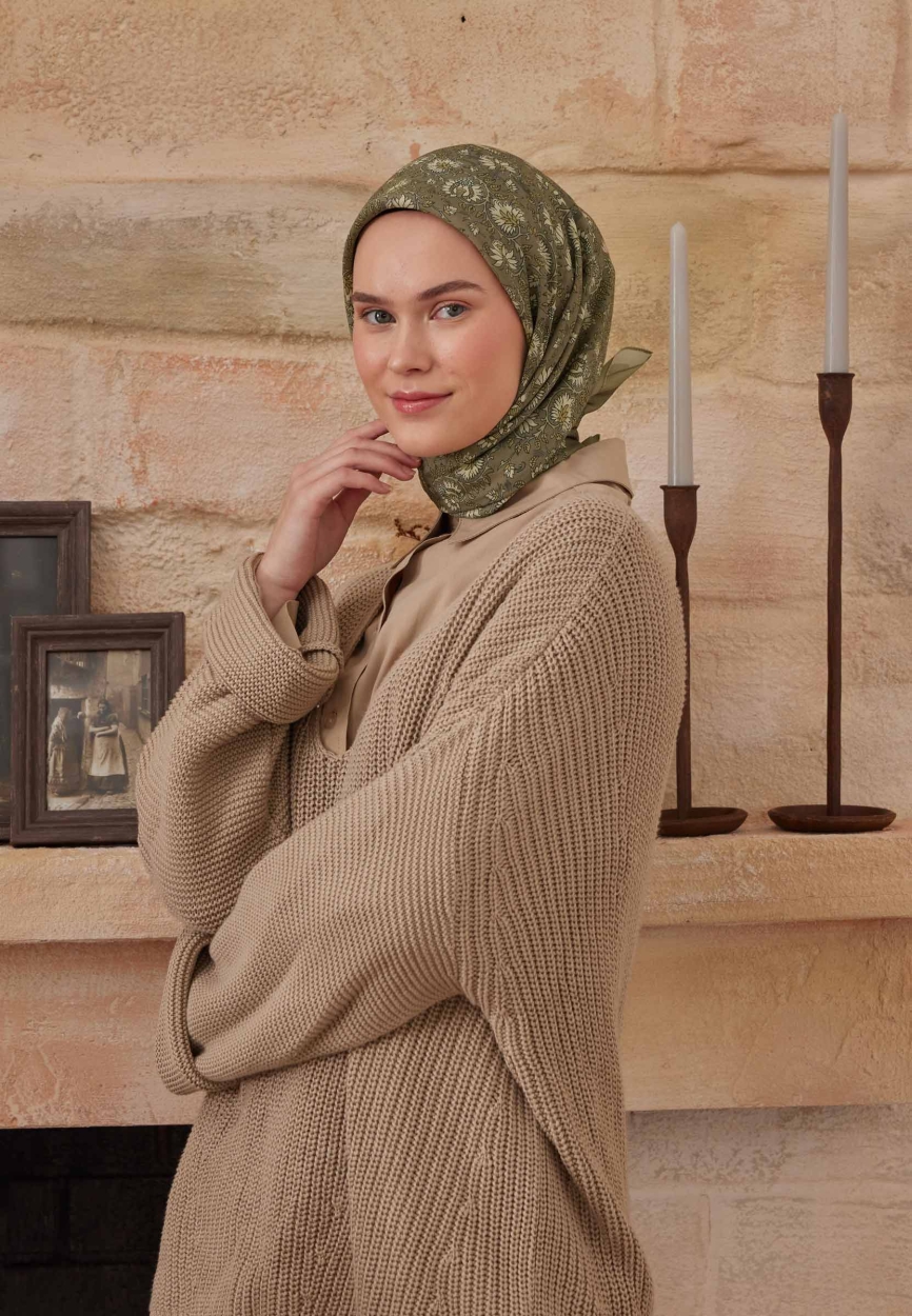 Peyda Natural Eşarp - Haki