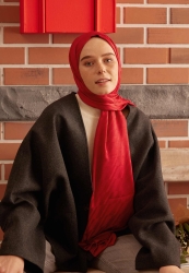 DUBLIN JACQUARD HIJAB RED