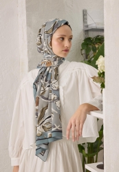 ASPEN PATTERN HIJAB BLUE