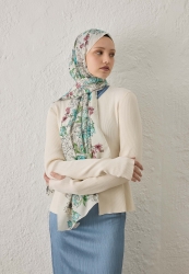 ASTER PATTERN HIJAB MINT