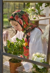 GARDEN ROSE DESEN ŞAL KIRMIZI