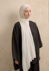 MODAL CHECKERED SHAWL PEARL MODAL CHECKERED SHAWL PEARL