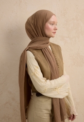 MODAL CRINKLE SHAWL NUDE MODAL CRINKLE SHAWL NUDE