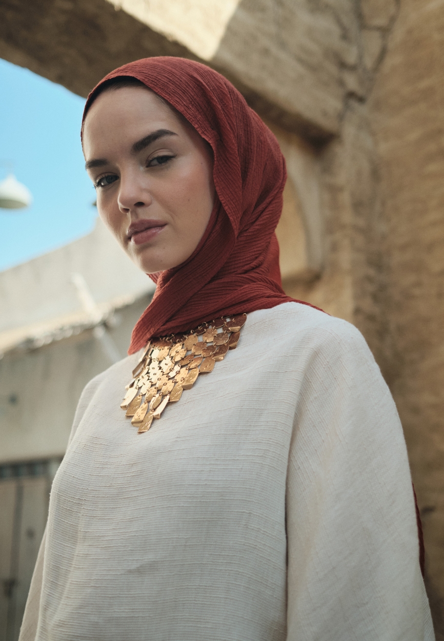 modal crinkle hijab