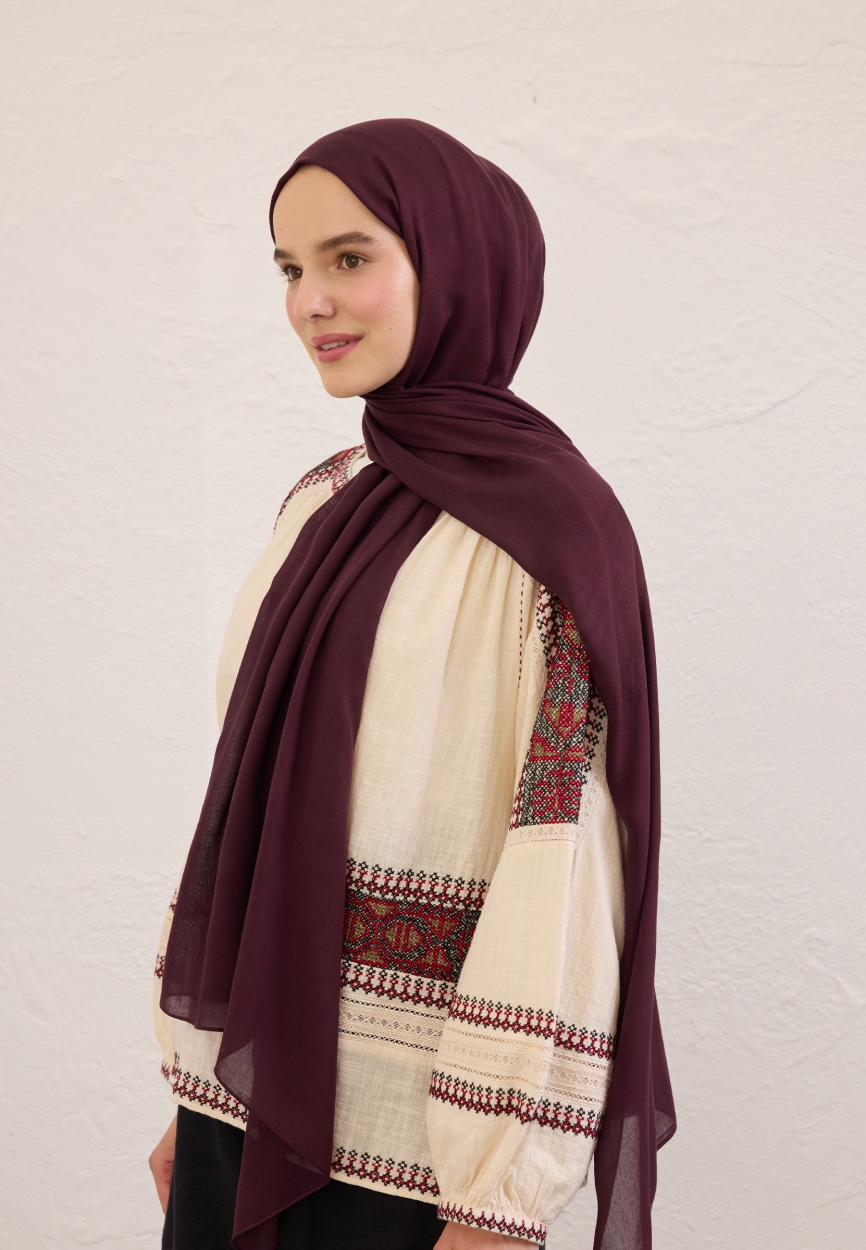 SOFT VISCOSE HIJAB PLUM ROT