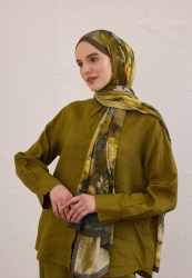 DITSY LEAVES DESEN RAMİ ŞAL HAKİ DITSY LEAVES DESEN RAMİ ŞAL HAKİ