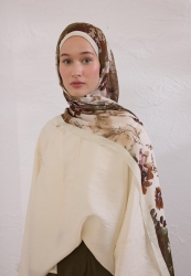 DITSY LEAVES PATTERN RAMI HIJAB BEIGE DITSY LEAVES PATTERN RAMI HIJAB BEIGE