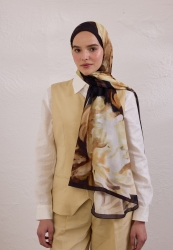 GARDENIA DESEN RAMİ ŞAL KAHVE