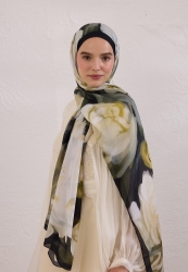 GARDENIA DESEN RAMİ ŞAL SİYAH