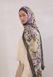 JASMINE JOY PATTERNED RAMI HIJAB ANTHRACITE