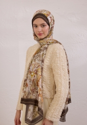 JASMINE JOY PATTERNED RAMI HIJAB BROWN