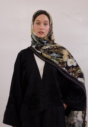 JASMINE JOY PATTERNED RAMI HIJAB BLACK JASMINE JOY PATTERNED RAMI HIJAB BLACK