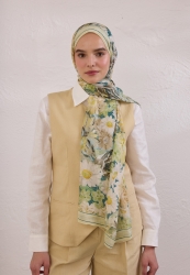 JASMINE JOY PATTERNED RAMI HIJAB SOFT GREEN