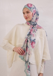 MAGNOLIA DESEN RAMİ ŞAL SOFT YEŞİL