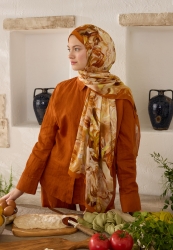 NERISSA DESEN RAMİ ŞAL KİREMİT NERISSA DESEN RAMİ ŞAL KİREMİT
