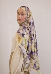 NERISSA DESEN RAMİ ŞAL SOFT SARI
