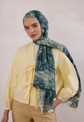 SECRET ELEGANCE DESEN RAMİ ŞAL ZÜMRÜT SECRET ELEGANCE DESEN RAMİ ŞAL ZÜMRÜT