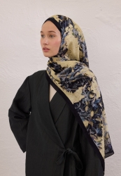 SUMMER BLOOM DESEN RAMİ ŞAL LACİVERT SUMMER BLOOM DESEN RAMİ ŞAL LACİVERT