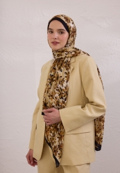 SUNFLOWER PATTERN RAMI HIJAB BLACK