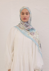 VINTAGE GARDEN PATTERN RAMI HIJAB SKY BLUE VINTAGE GARDEN PATTERN RAMI HIJAB SKY BLUE