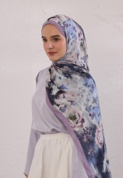 VINTAGE ROSE DESEN RAMİ ŞAL LAVANTA