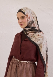 VINTAGE ROSE DESEN RAMİ ŞAL SİYAH VINTAGE ROSE DESEN RAMİ ŞAL SİYAH